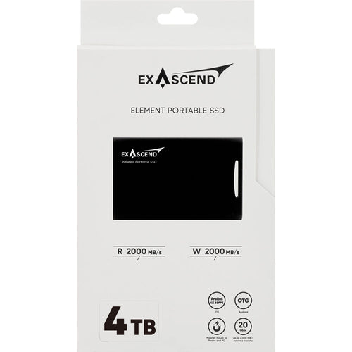 Exascend 4TB Element USB 3.2 Gen 2x2 Portable SSD