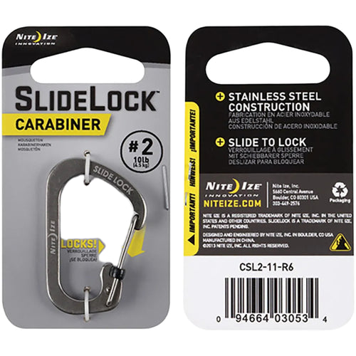 Nite Ize SlideLock Carabiner S/S 2 - Stainless