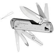 Leatherman FREE T4 Compact Pocket Multi-Tool 420HC S/S Blade 12 Tools with Pocket Clip