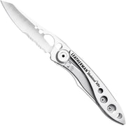 Leatherman Skeletool KBx Folding Pocket Knife with Clip 420HC S/S Combo Blade - Silver