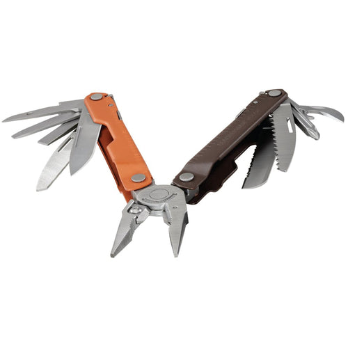 Leatherman Rebar Lightweight Multi-Tool 420HC Blades with Sienna Sheath - Burnt Sienna
