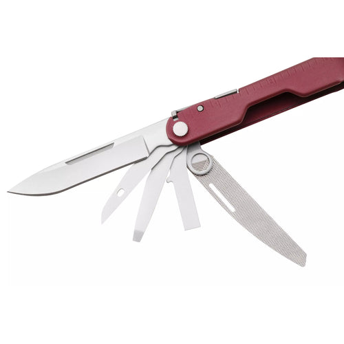 Leatherman Rebar Lightweight Multi-Tool with Cranberry Sheath - Heathered Cranberry