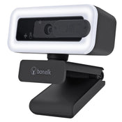 Bonelk USB Webcam Pro LED, Clip On,1080p (Black)