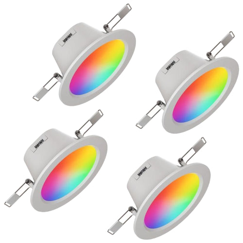 Nanoleaf Essentials Colour Smart LED Downlights (Matter Compatible) - 4 Pack