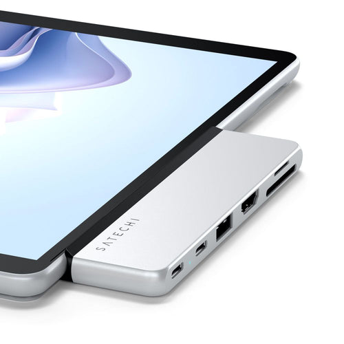 Satechi Dual USB-C Hub for Surface Pro 9 (Platinum)