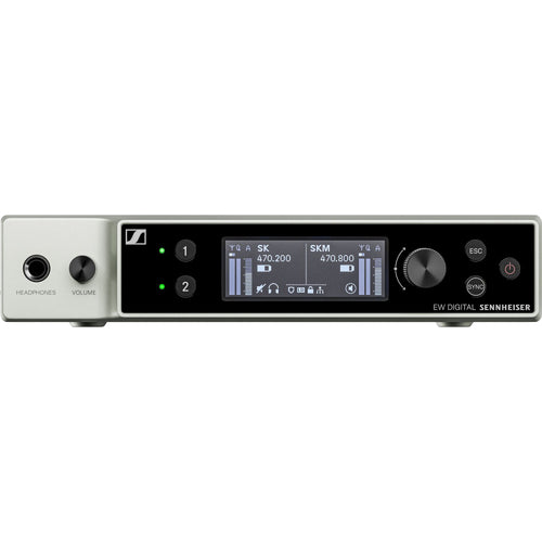 Sennheiser EW-DX EM 2 DANTE Two-Channel Digital Rackmount Receiver with Dante (R1-9: 520 to 607 MHz)