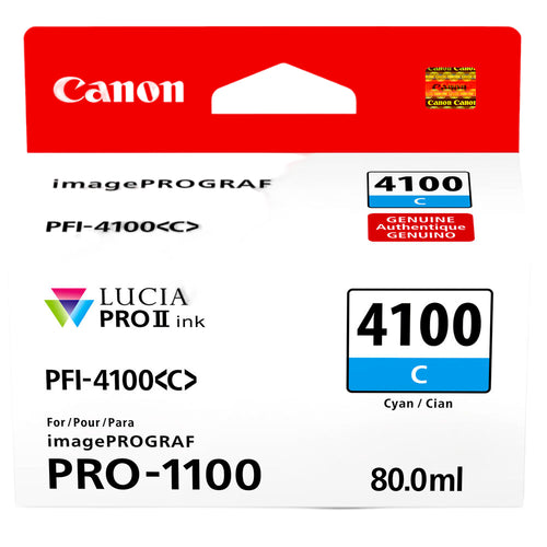 Canon PFI-4100 Pigment Ink Tank (80mL) — For Pro-1100