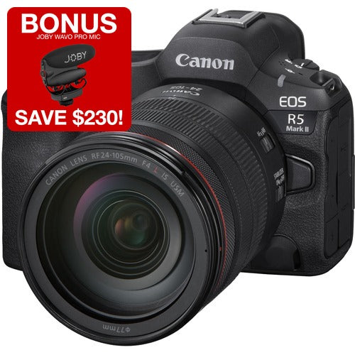 Canon EOS R5 II with RF 24-105mm F/4 L IS Lens bonus promotion