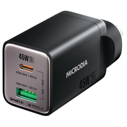 Microdia SmartCube Nano Dual Port GaN Wall Charger (Multiple Colours Available)