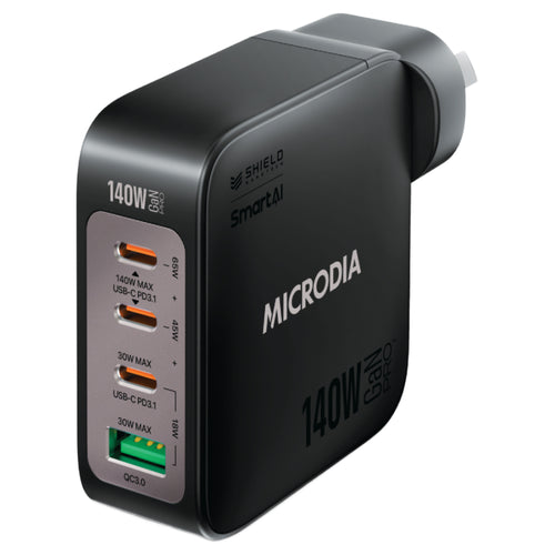 Microdia SmartCube Nano 4 Port GaN Wall Charger (Multiple Colours Available)