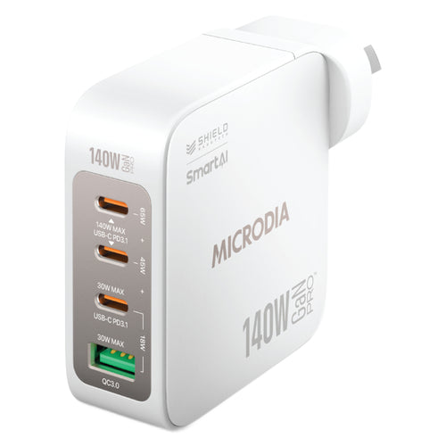 Microdia SmartCube Nano 4 Port GaN Wall Charger (Multiple Colours Available)