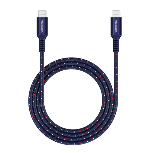 Microdia ExeCable Tweed PD100W USB-C to USB-C Cable (Multiple Colours Available)