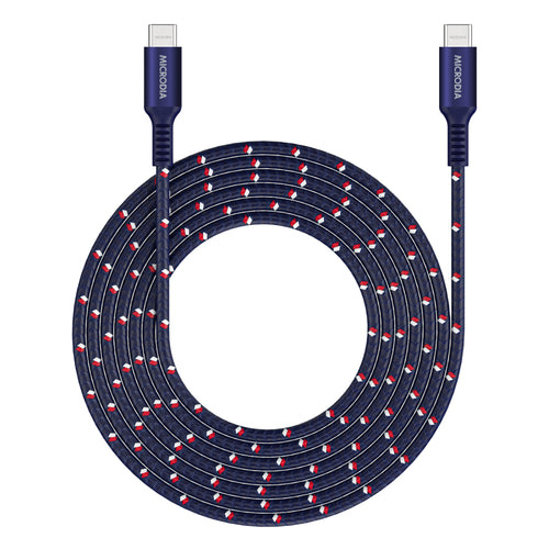 Microdia ExeCable Tweed PD100W USB-C to USB-C Cable (Multiple Colours Available)