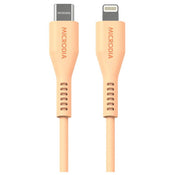 Microdia Fruitywire Silicone PD60W USB-C to 8-Pin Cable 1.3m Peach