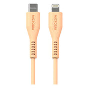Microdia Fruitywire Silicone PD60W USB-C to 8-Pin Cable 2.6m Peach