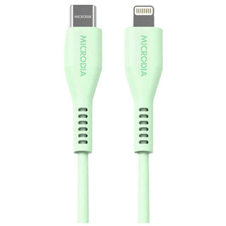 Microdia Fruitywire Silicone PD60W USB-C to 8-Pin Cable 2.6m Mint