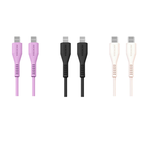 Microdia Fruitywire Liquid Silicon PD100W USB-C to USB-C Cable (Multiple Colours Available)
