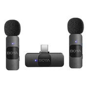 BOYA BY-V2 2.4GHz Dual-Channel Wireless Microphone System for Type-C Devices