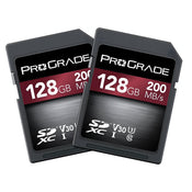 ProGrade Digital Strontium 128GB SDXC UHS-I 200MB/s Memory Card, 2 Pack - V30