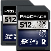 ProGrade Digital Iridium 512GB SDXC UHS-II 300MB/s Memory Card - V90 - Twin Pack