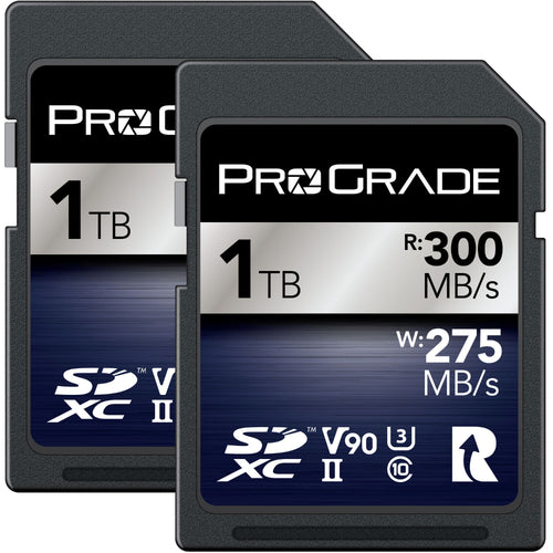 ProGrade Digital Iridium 1TB SDXC UHS-II 300MB/s Memory Card - V90 - Twin Pack