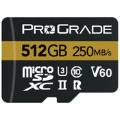ProGrade Digital 512GB microSDXC UHS-II 250MB/s Gold Memory Card with Adapter - V60