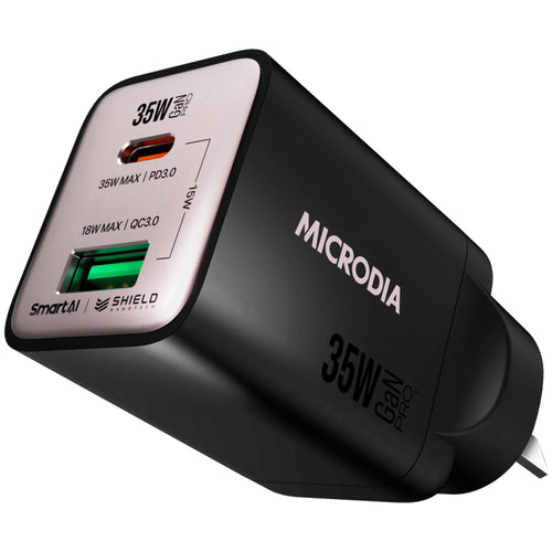 Microdia SmartCube Nano 35W Dual Port GaN Wall Charger