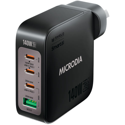 Microdia SmartCube Nano 140W 4 Port GaN Wall Charger