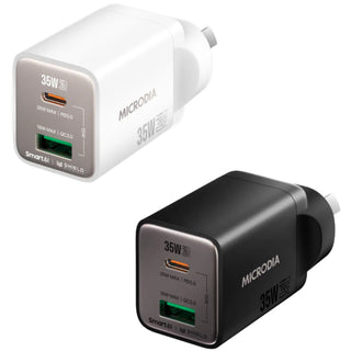 Microdia SmartCube Nano 35W Dual Port GaN Wall Charger