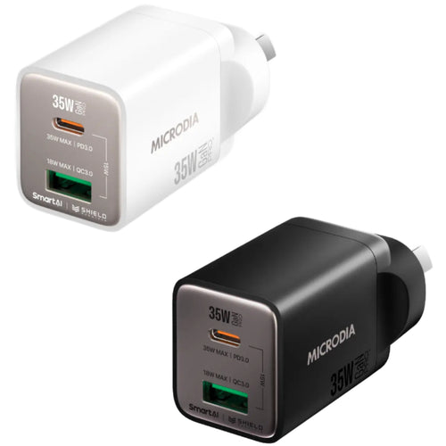 Microdia SmartCube Nano 35W Dual Port GaN Wall Charger