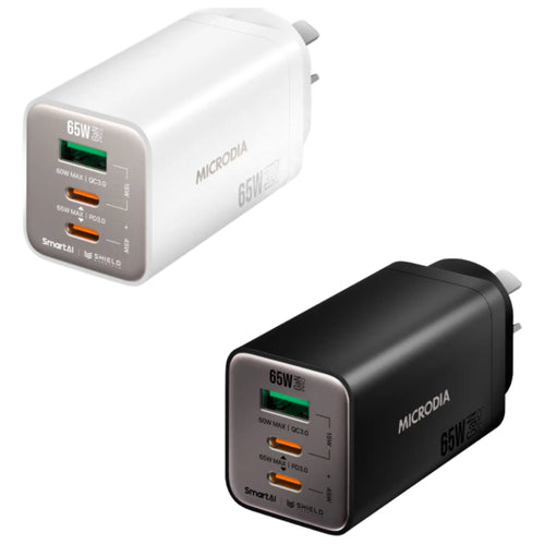 Microdia SmartCube Nano 65W Tri Port GaN Wall Charger