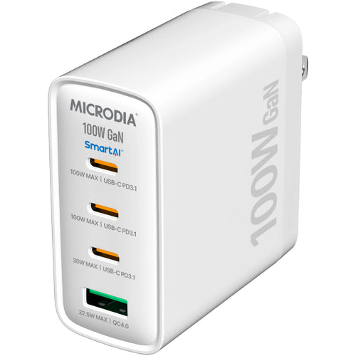 Microdia SmartCube Nano 100W 4 Port GaN Wall Charger