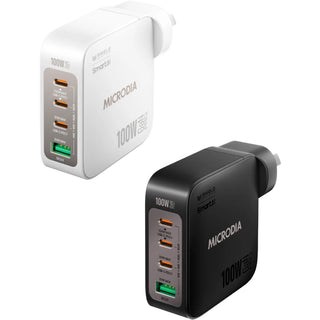 Microdia SmartCube Nano 100W 4 Port GaN Wall Charger
