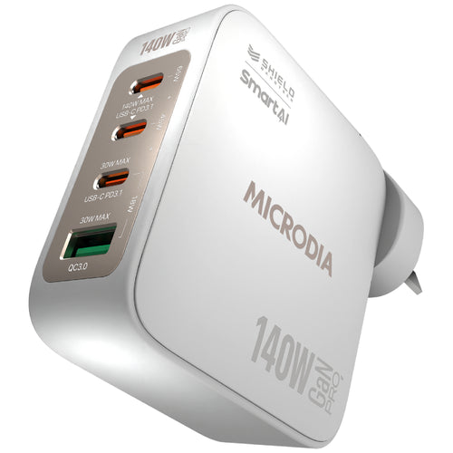 Microdia SmartCube Nano 140W 4 Port GaN Wall Charger