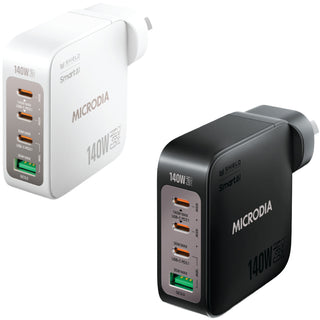 Microdia SmartCube Nano 140W 4 Port GaN Wall Charger