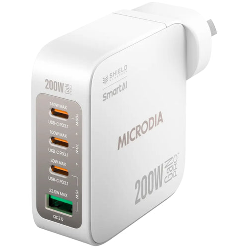 Microdia SmartCube Nano 200W 4 Port GaN Wall Charger
