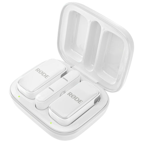 Rode Wireless Micro 2-Person Ultracompact Wireless Microphone System with USB-C Connector (2.4 GHz, White)