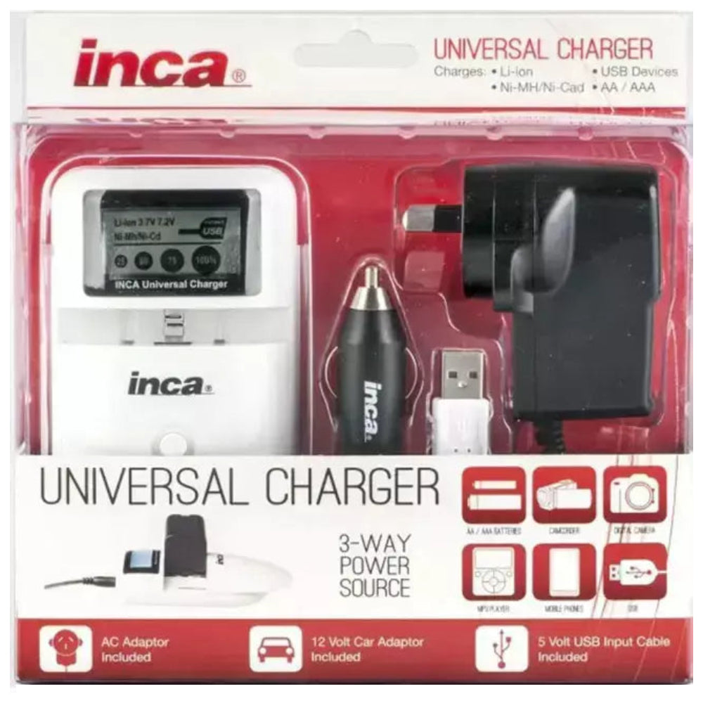 Inca Charger Universal USB Li-Ion/AA/AAA – Georges Cameras