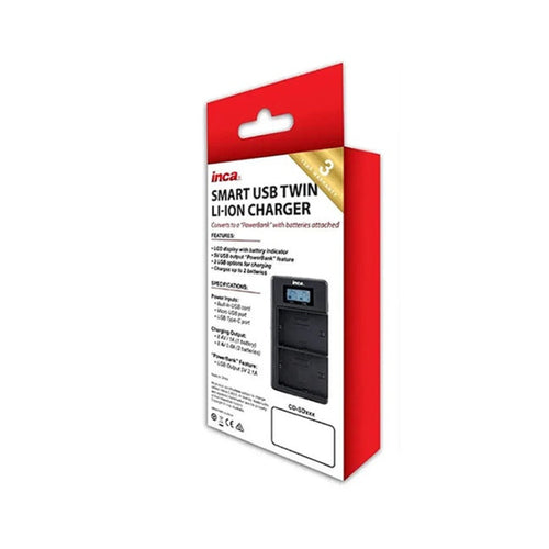 Inca Dual USB Charger for Sony NP-FH FV Batteries
