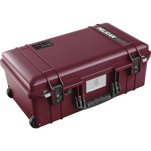 Pelican 1535TRVL Wheeled Carry-On Air Case with Lid Organizer and Packing Cubes (Oxblood)