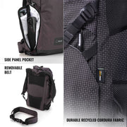Shimoda Side Lite 22 side pocket, removable belt and Cordura fabric
