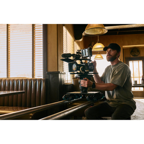 Sony FX5 Full-Frame Cinema Camera with XLR-H2 Handle Unit and Manfrotto 504X/645 FAST Twin Aluminium Video Tripod Kit