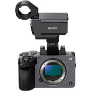 Sony FX5 Full-Frame Cinema Camera with XLR-H2 Handle Unit and Manfrotto 504X/645 FAST Twin Aluminium Video Tripod Kit