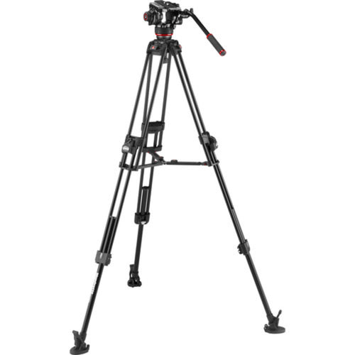 Sony FX5 Full-Frame Cinema Camera with XLR-H2 Handle Unit and Manfrotto 504X/645 FAST Twin Aluminium Video Tripod Kit