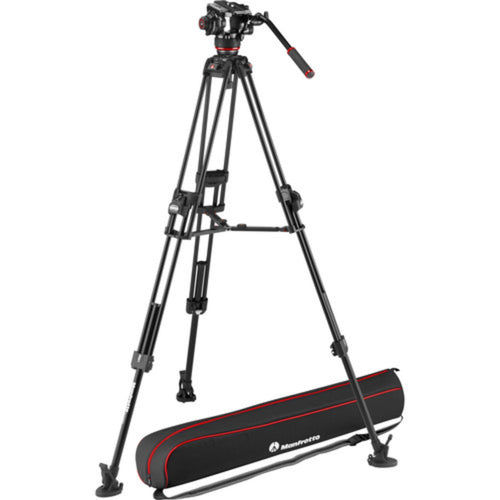 Sony FX5 Full-Frame Cinema Camera with XLR-H2 Handle Unit and Manfrotto 504X/645 FAST Twin Aluminium Video Tripod Kit