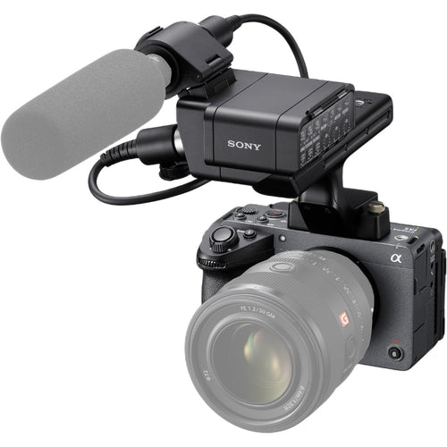 Sony FX5 Full-Frame Cinema Camera with XLR-H2 Handle Unit and Manfrotto 504X/645 FAST Twin Aluminium Video Tripod Kit
