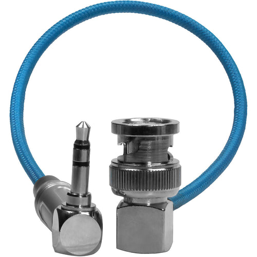 Kondor Blue BNC to 3.5mm Right-Angle Timecode Cable for Broadcast Cameras (10