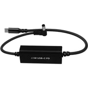 Kondor Blue DC to USB-C Power Delivery Cable for Canon R5 C/Sony FX3 (Raven Black, 16