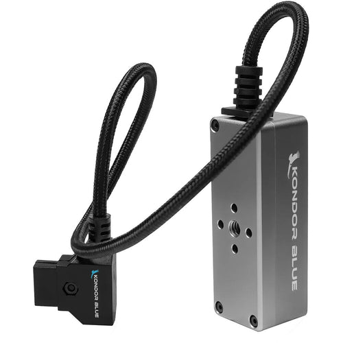 Kondor Blue Male D-Tap to 4-Port Female D-Tap Splitter Hub with Voltmeter (16