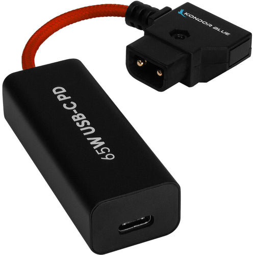 Kondor Blue D-Tap to Female USB-C PD 2-Way Battery Charging Power Cable (6